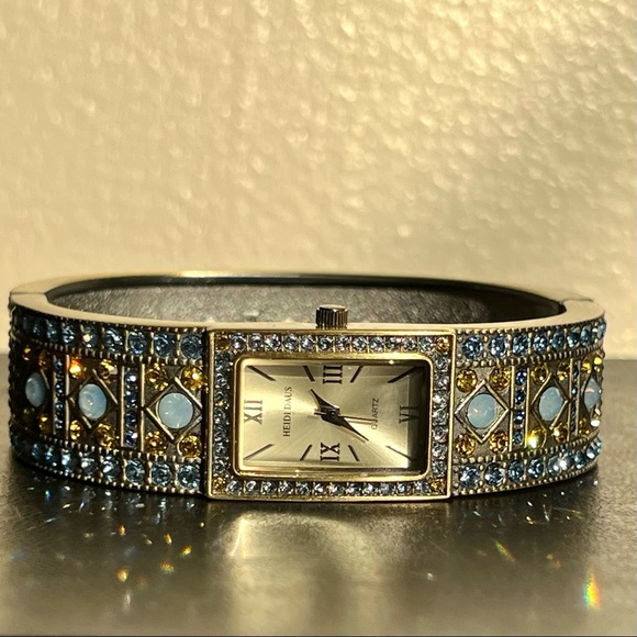 Heidi Daus Shimmering Pastel Swarovski Crystal Watch - Picture 7 of 11